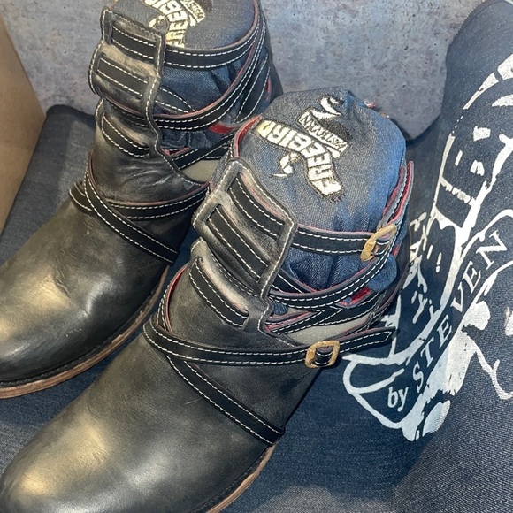 🦅 - FREEBIRD by Steven STAIR Black/Croc Size 9 - Picture 6 of 12